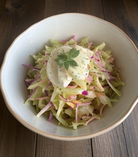 Kohlrabi Coleslaw With Paprika Dressing recipe image