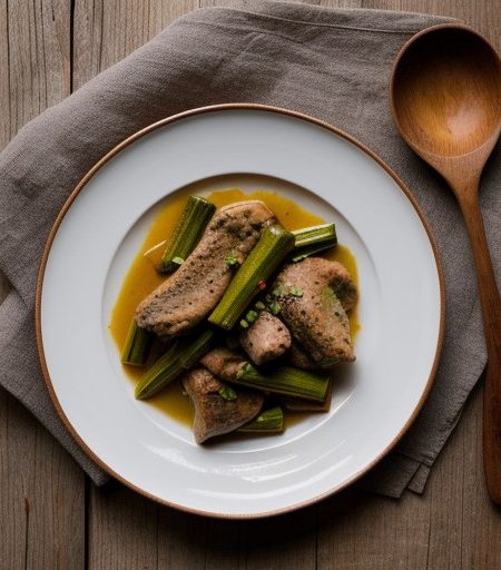 Kotopoulo Me Bamyes - Chicken With Okra recipe image