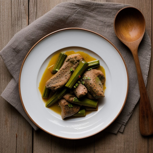 Kotopoulo Me Bamyes - Chicken With Okra recipe image