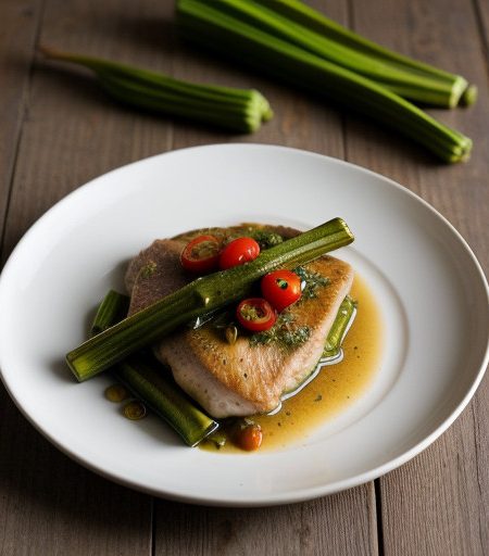 Kotopoulo Me Bamyes - Chicken With Okra recipe image