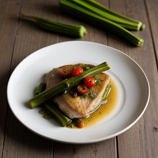 Kotopoulo Me Bamyes - Chicken With Okra recipe image