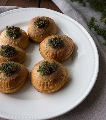 Kreatopitakia (Baked Savory Pastries W/ Seasoned Meat recipe image