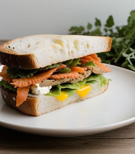LLT (Lox, Lettuce and Tomato Sandwich - Country Cooking recipe image