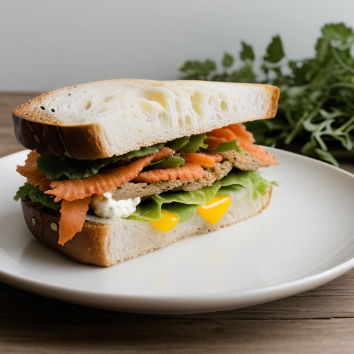 LLT (Lox, Lettuce and Tomato Sandwich - Country Cooking recipe image