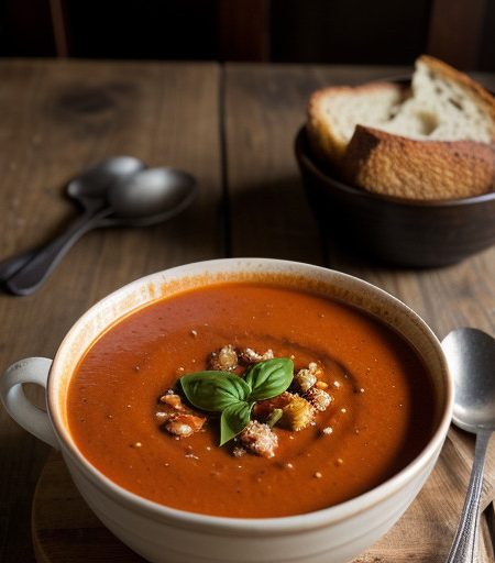 La Madeleine's Tomato Basil Soup recipe image