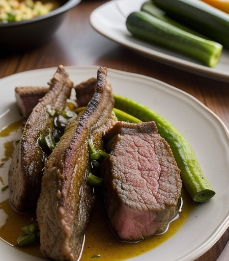 Lamb Chop and Vegetable Skillet recipe image