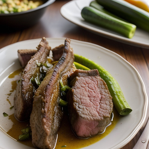 Lamb Chop and Vegetable Skillet recipe image