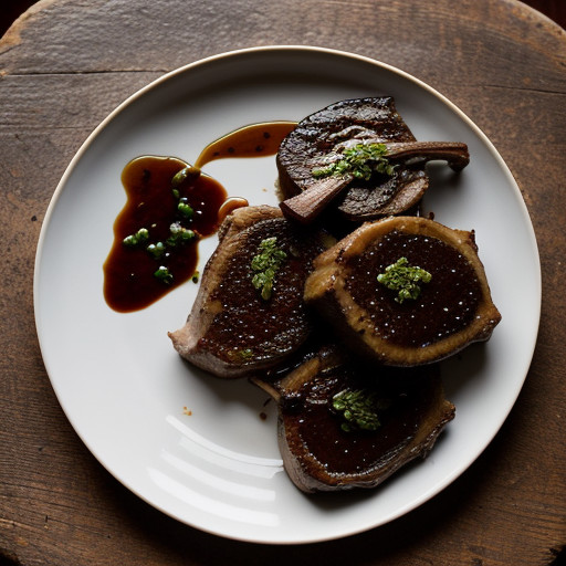 Lamb Chops With Prune Chutney - Martha Stewar recipe image