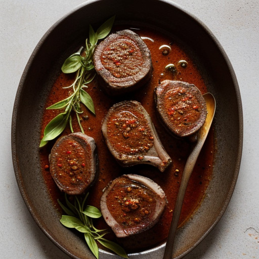 Lamb Chops With Red Pepper Pesto recipe image