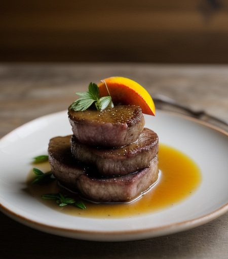 Lamb Chops and Peaches With Lime Sauce recipe image