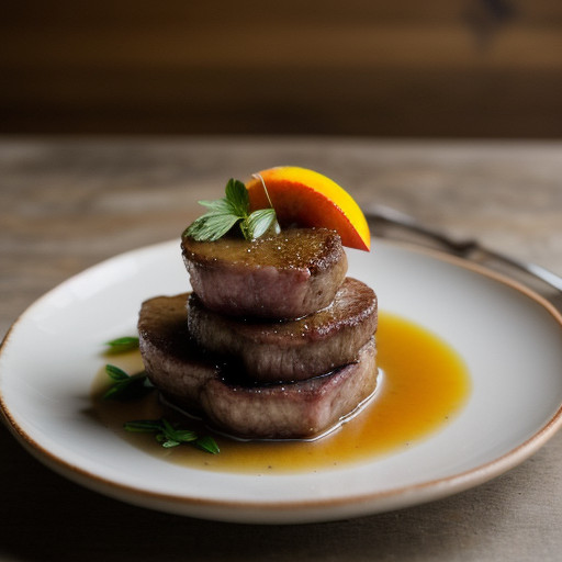 Lamb Chops and Peaches With Lime Sauce recipe image