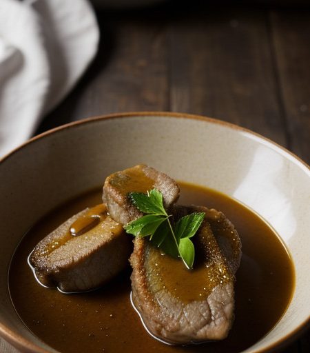 Lamb Cutlets in Aromatic Coffee Sauce recipe image