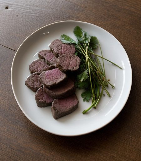 Lamb Liver W/Ginger and Cilantro (Gan Cuu Voi Fung Va Ngo recipe image