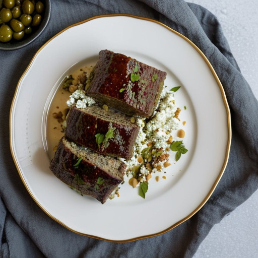 Lamb Meat Loaf With Feta Cheese recipe image