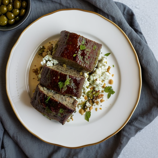 Lamb Meat Loaf With Feta Cheese recipe image