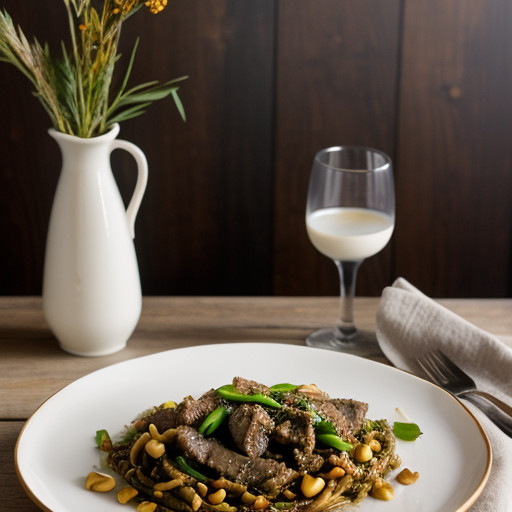 Lamb 'N Pine Nut Stir Fry ( Mw recipe image