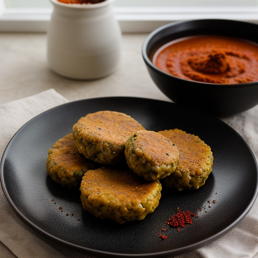 Lamb Patties Moroccan Style With Harissa Sauc recipe image