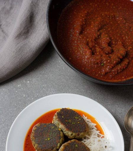 Lamb Patties Moroccan Style With Harissa Sauce recipe image