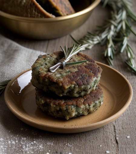 Lamb Patties With Fresh Mint Sauce recipe image