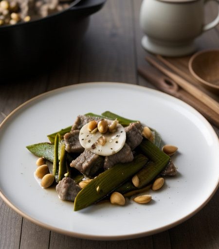 Lamb & Pine Nut Stir-Fry -- Microwave recipe image