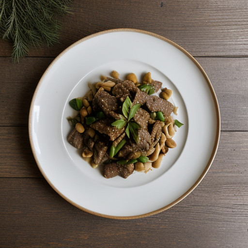 Lamb & Pine Nut Stir-Fry recipe image