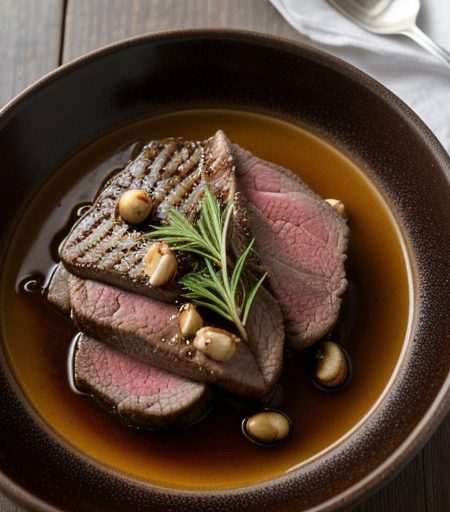 Lamb Sirloin With Hazelnut Sauce recipe image