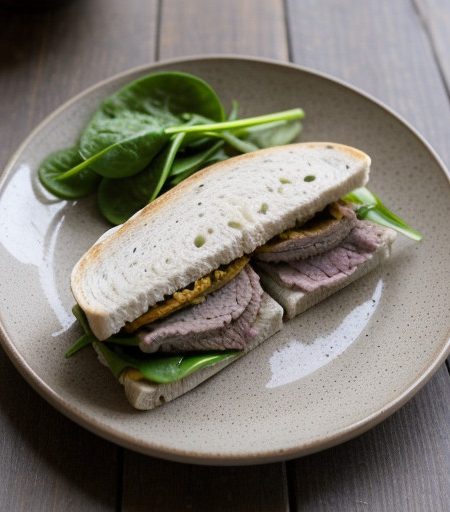Lamb & Spinach Pocket Sandwiches recipe image
