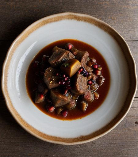 Lamb Stew W/ Chestnuts & Pomegranates recipe image