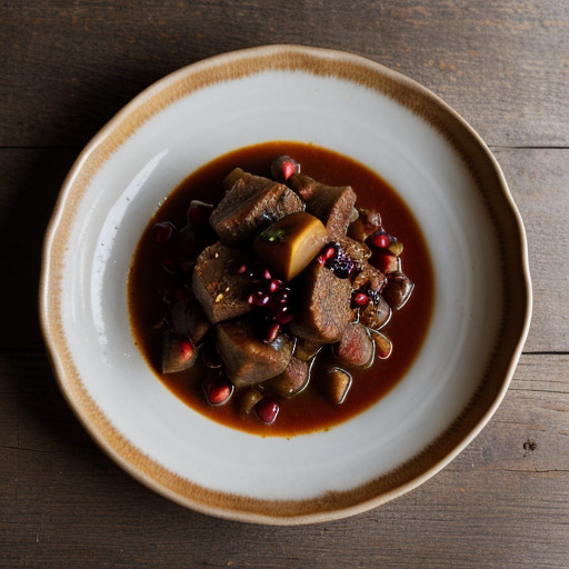 Lamb Stew W/ Chestnuts & Pomegranates recipe image