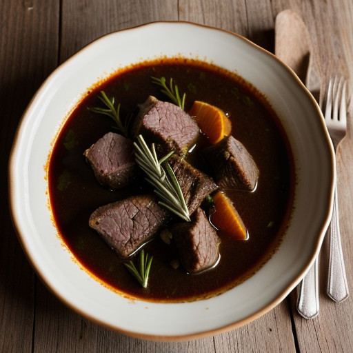 Lamb Stew With Wine & Rosemary recipe image