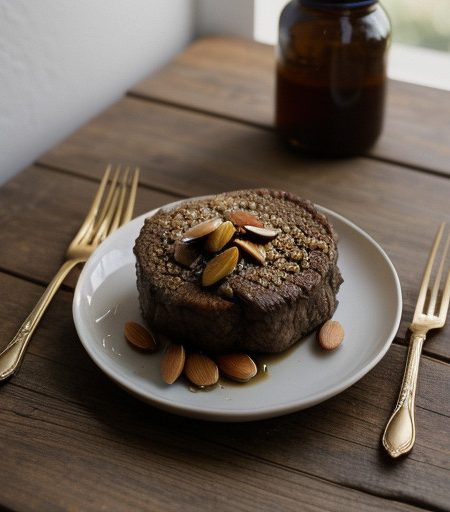 Lamb With Honey & Almonds recipe image