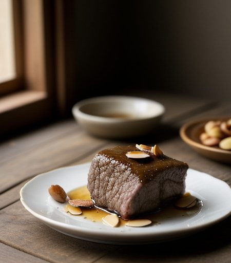 Lamb With Honey and Almonds recipe image