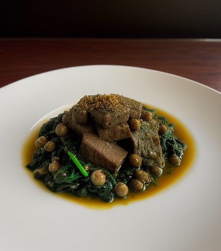 Lamb With Spinach recipe image