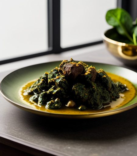 Lamb With Spinach (Dilli Ka Saag Gosht recipe image