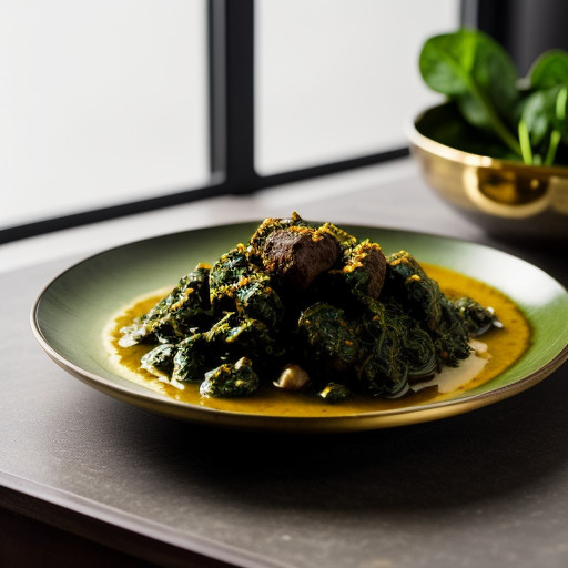 Lamb With Spinach (Dilli Ka Saag Gosht recipe image