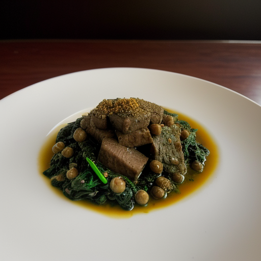 Lamb With Spinach recipe image