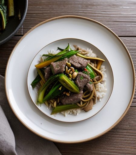 Lamb and Pine Nut Stir-Fry recipe image