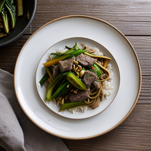 Lamb and Pine Nut Stir-Fry recipe image