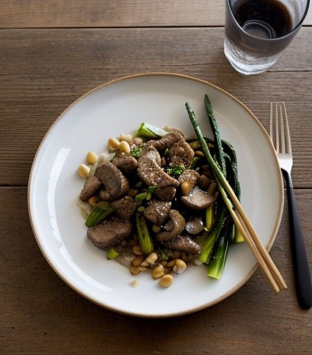 Lamb and Pine Nut Stir-Fry recipe image