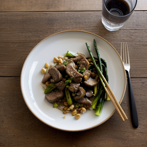 Lamb and Pine Nut Stir-Fry recipe image