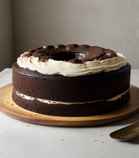 Large Chocolate Yeast Cake (Not a Sweet Cake recipe image