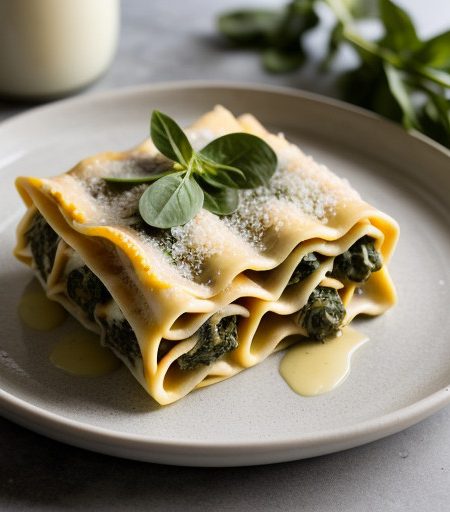 Lasagna Rolls With Wilted Spinach (From My Ga recipe image