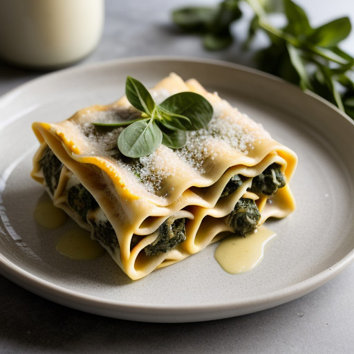Lasagna Rolls With Wilted Spinach (From My Ga recipe image