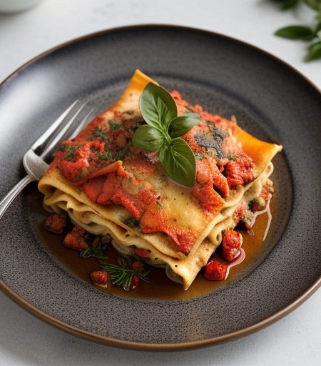 Lasagna Sarde With Lobster, Tomatoes and Saffron recipe image