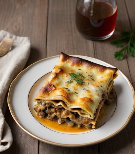 Lasagne With Mushroom & Onions recipe image