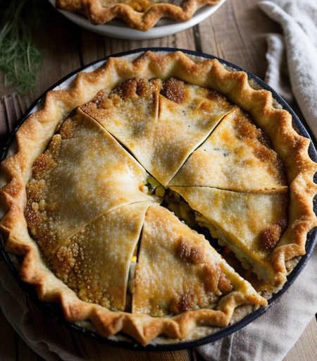 Lattice-Topped Turkey Pie recipe image