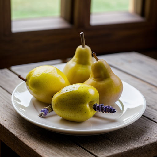 Lavender-Pepper Pears (Hh recipe image