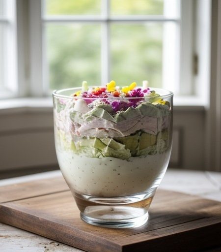 Layered Chicken Salad recipe image