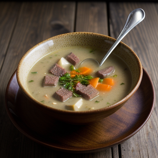 Le Mourtayrol (Chicken, Beef and Bacon Soup W/ Saffron recipe image