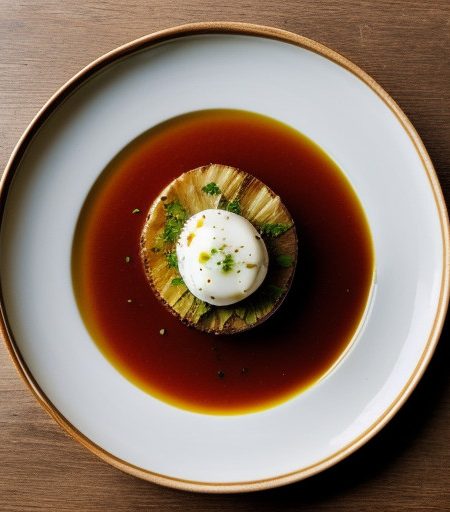 Leek & Baked Potatoe Vichyssoise W/ Red Cavia recipe image